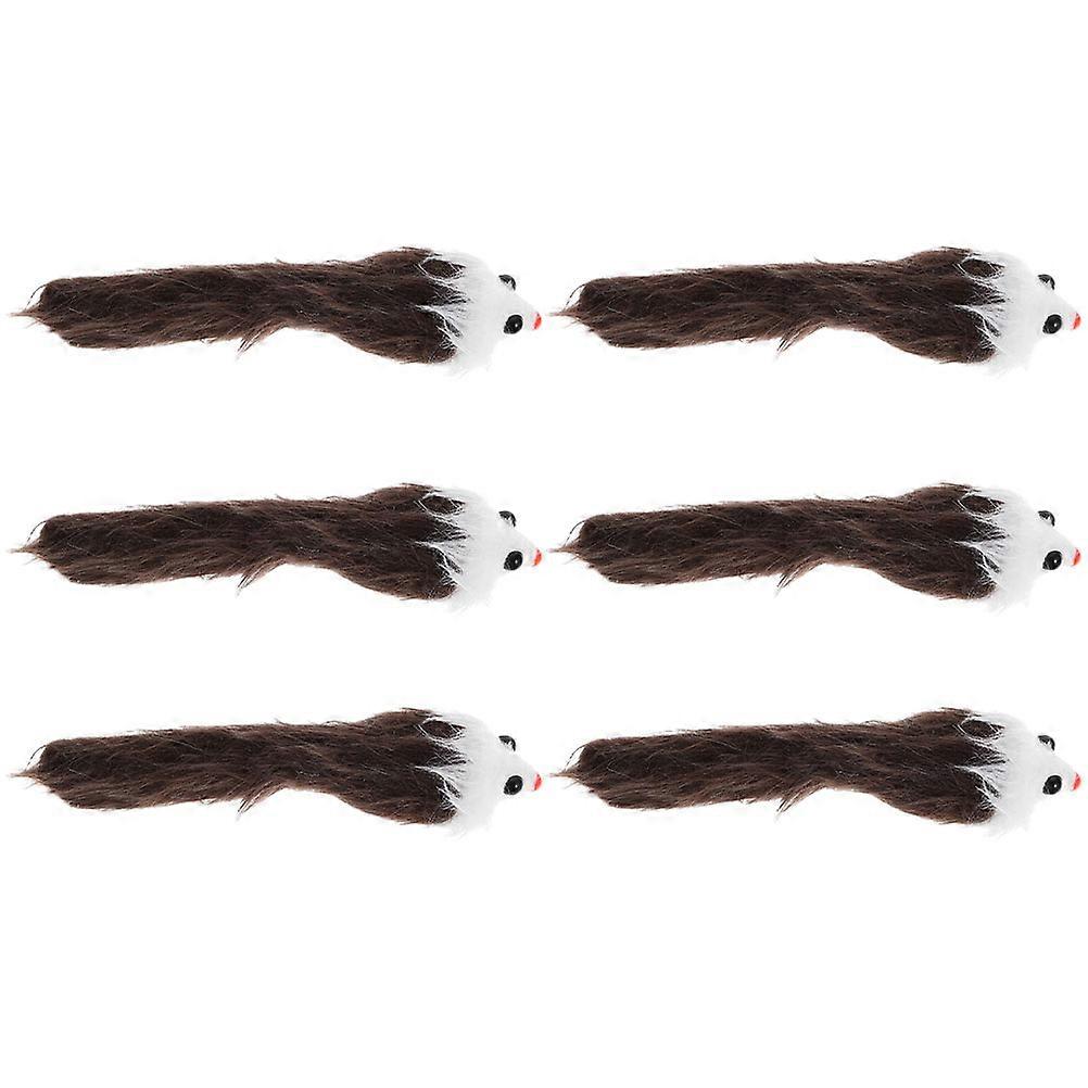 Soft Toy Cat Mice Cat Toys for Cats Daily Life Squeaker Entertainment 6Pcs