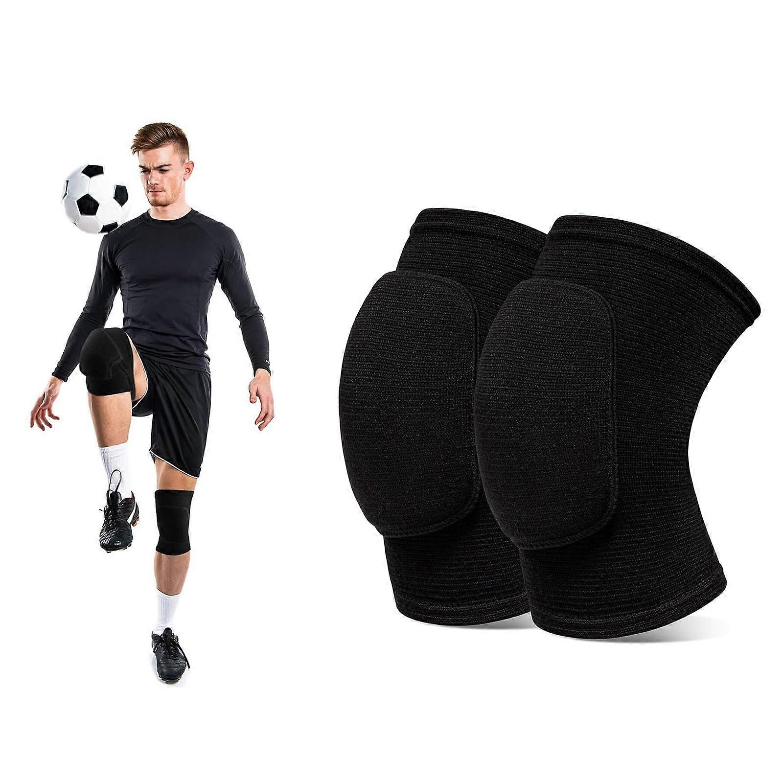 Knee Pads, Thickened Sponge, Volleyball, Elasticity, for Sports (Black)
