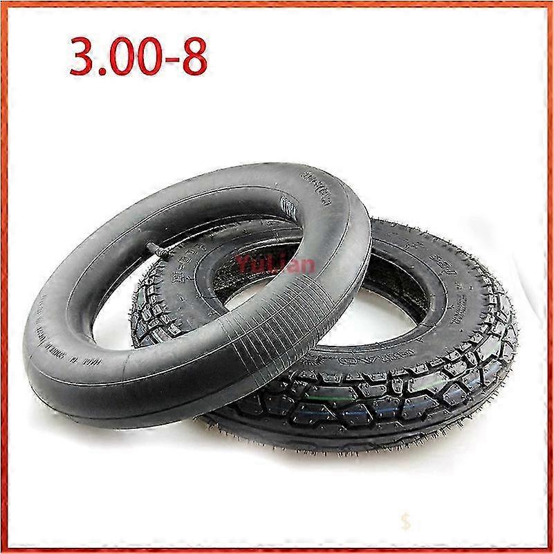 4-Layer Butyl Rubber Tire for Scooter, High-Quality Rubber Tire Set, 3.00-8, for Mobility