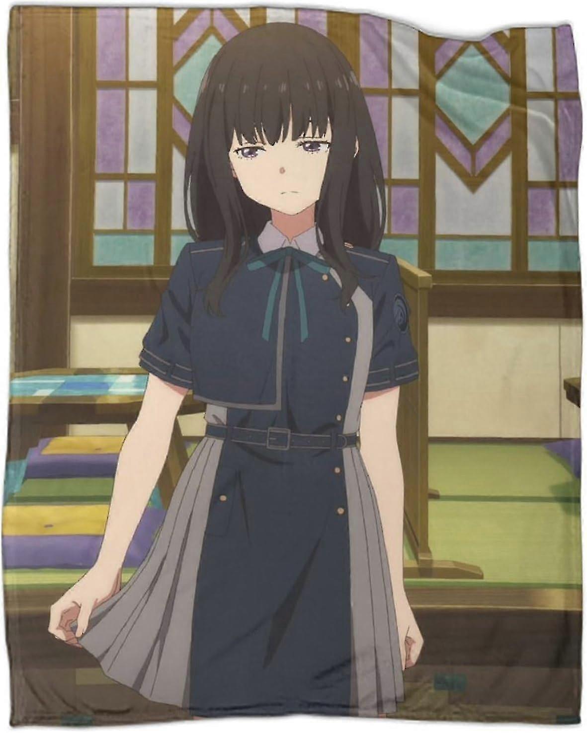 Soft Warm Microfiber Throw Blanket with 3D Anime Characters Design, Suitable for Bedding and Couch