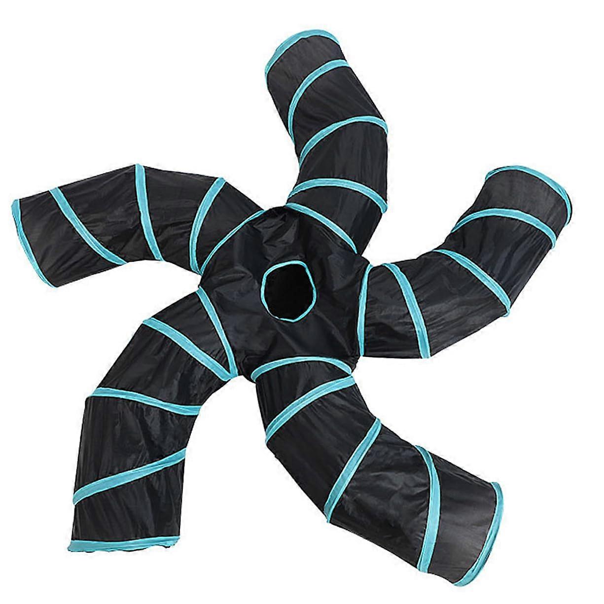 5 Tunnel Toys for Cats - Polyester Cat Tube Tunnel Bed, Creative Play Tunnel, Fun Cat Toy, Interactive Pet Tube Toy