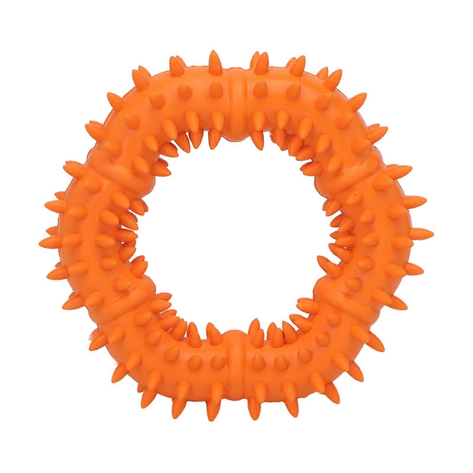 Dog Toy with Rings Chew Toy for Dogs Large Breeds Thorn Chew Toy Flying Disc Rubber for Throwing, Catching, Flying