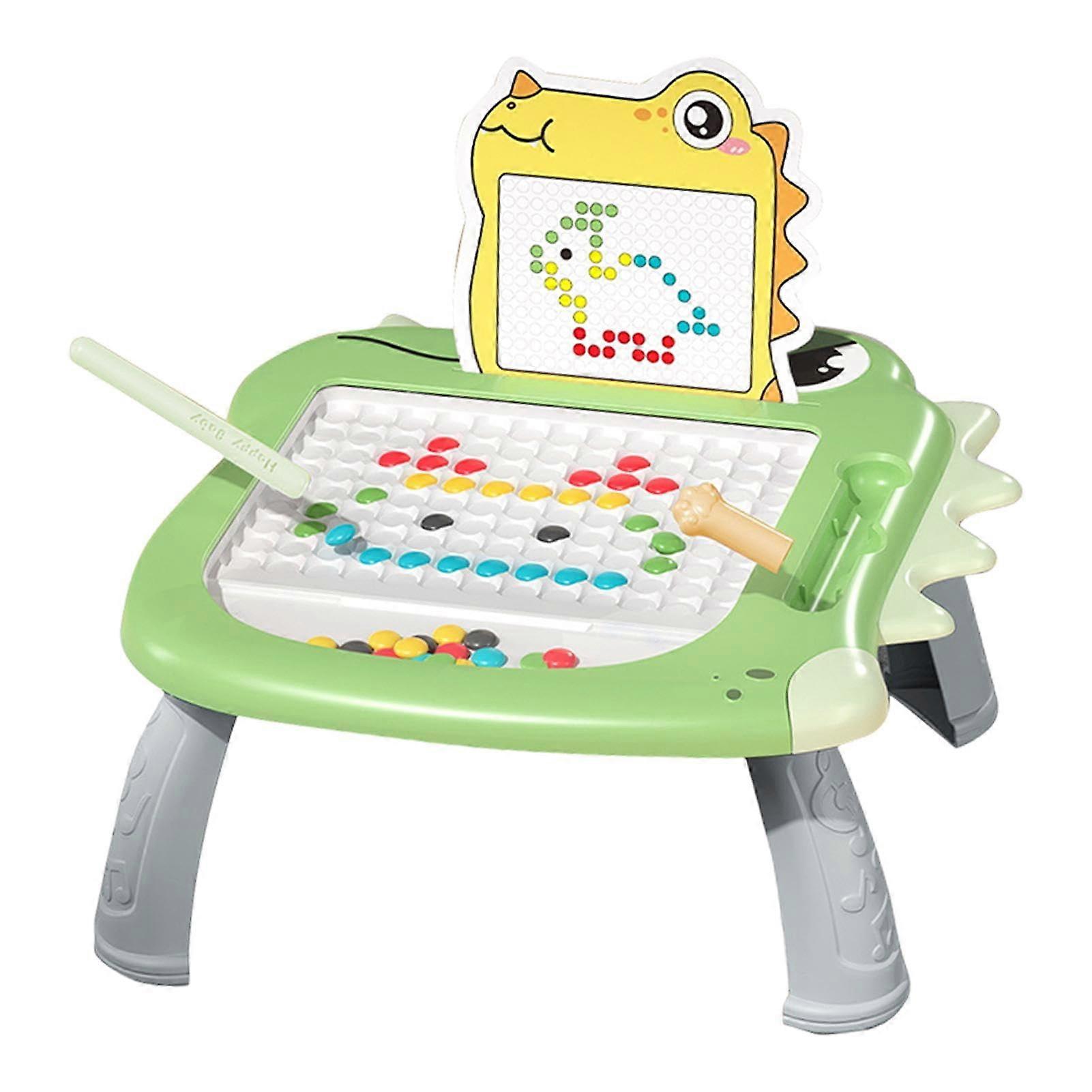 Magnetic Drawing Board for Kids, Magnetic Sketch Board  Color Shape Pattern Art Pad, Green