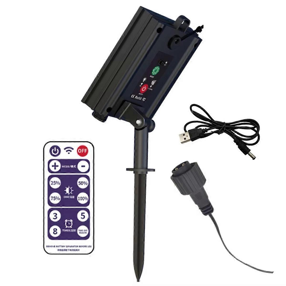 Solar Battery Box Kit Pack Powered Lithium Panel Light with Remote Control for Led String Strip Lamp