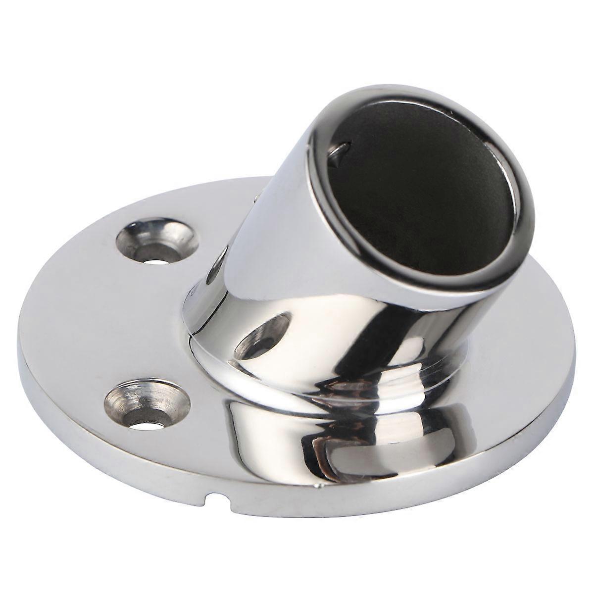 Marine Speed Rail Fittings Yacht Round Base Silver 22mm Durable For Professional Users 1Set