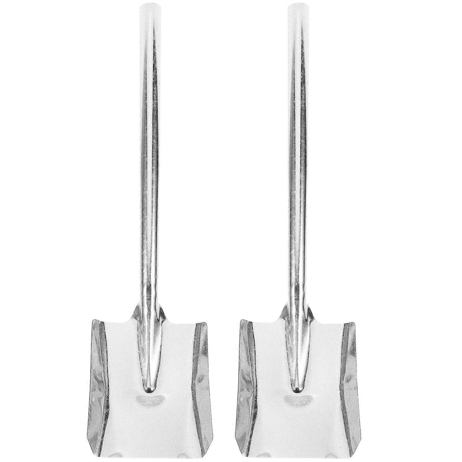 Soil Digging Spade General Users Silver 48.00X12.00X3.00CM Transplanting 2Pcs