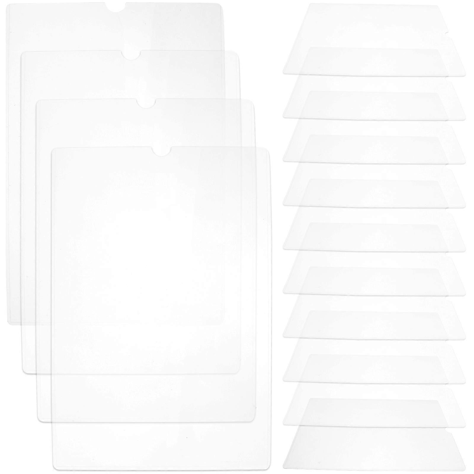 Document Protectors File Folders Vertical Style For Paper Files Office Work 31.5x22.1cm Transparent 14Set