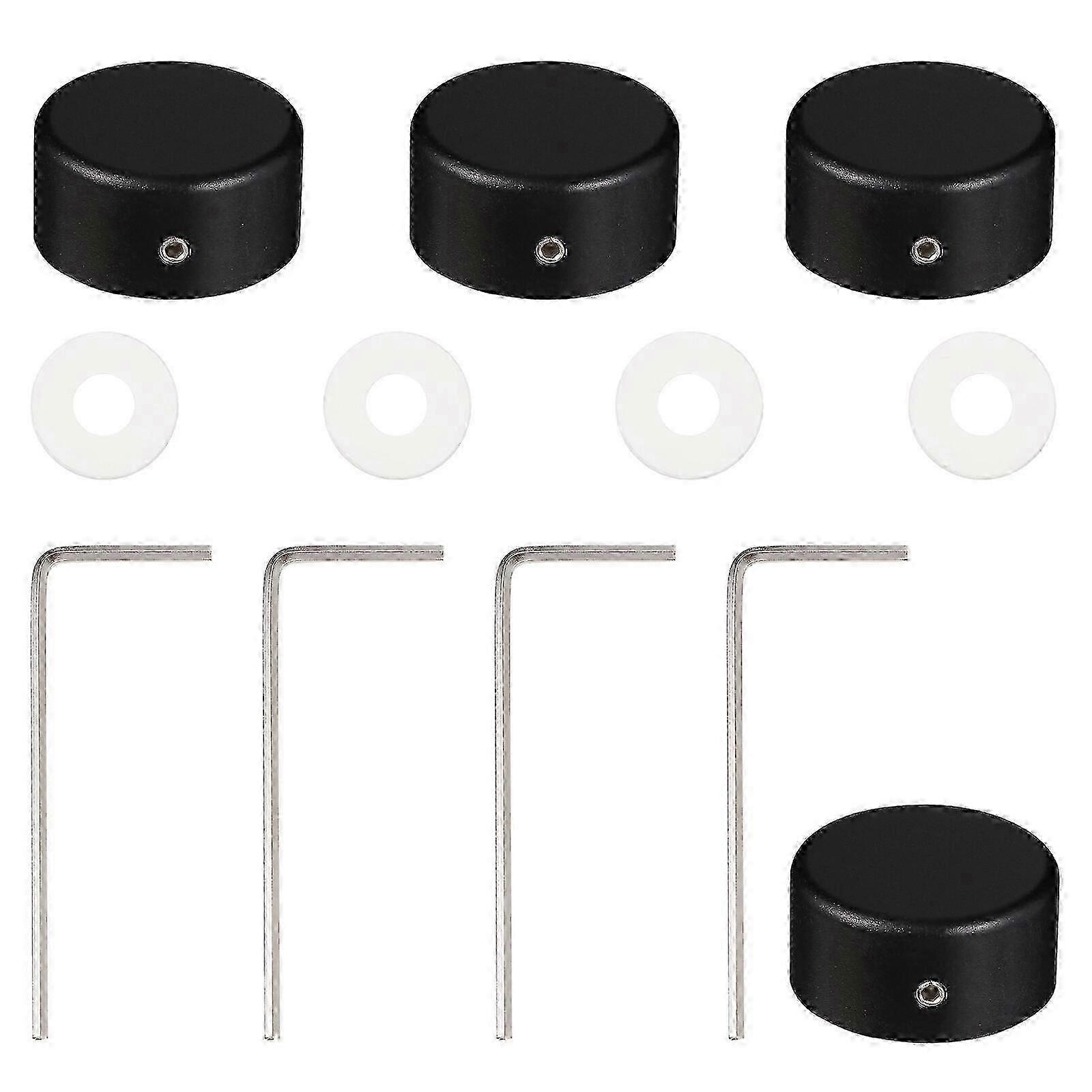 4 Sets Protective Pedal Footswitch Toppers With Screws For Effector Buttons