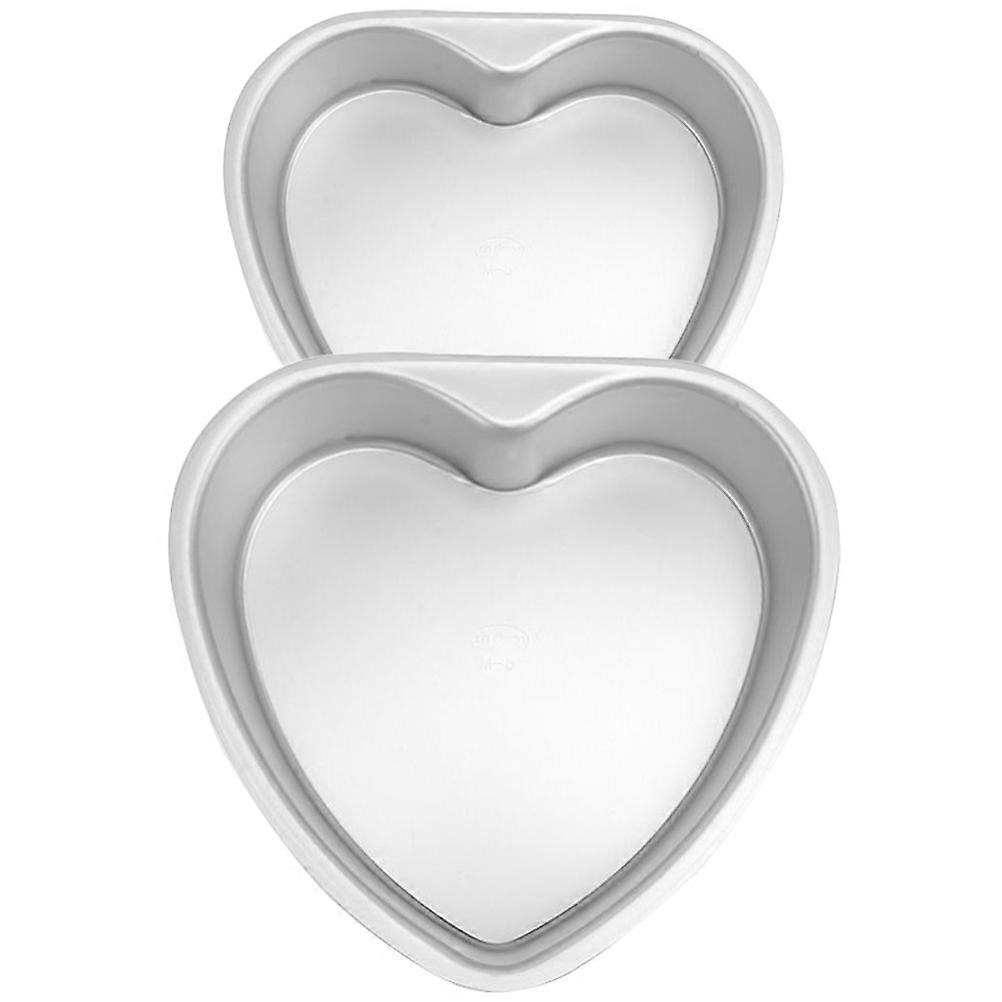 Heart Shaped Cake Pan Set Non Stick Metal Baking Tins with Removable Bottom for Easy Cake Baking at Home