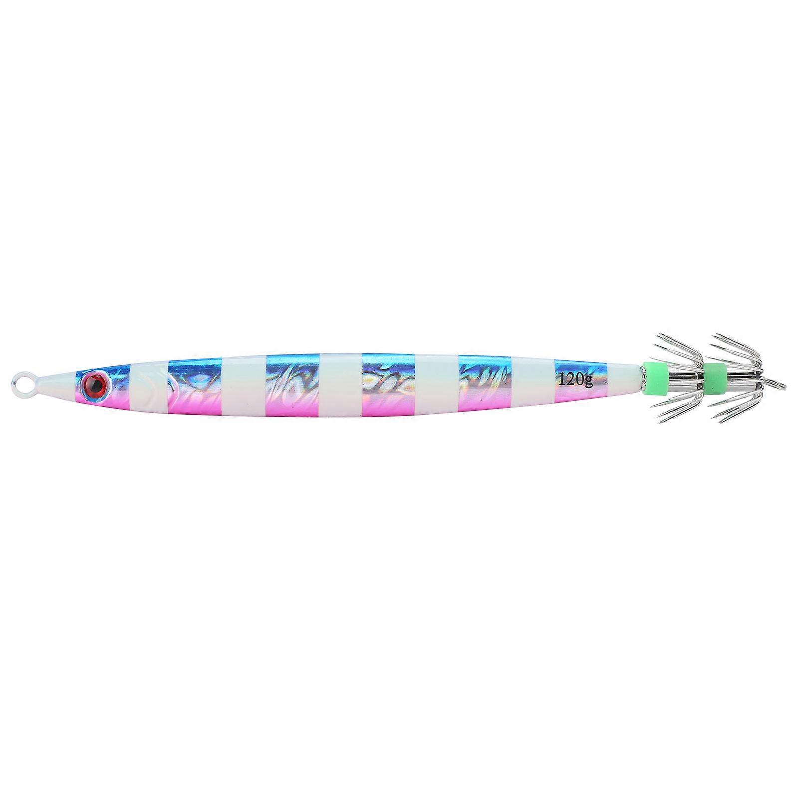 Artificial Baits Fishing Metal Lure Luminous Squid Jigs Lifelike Swimbait with Hook