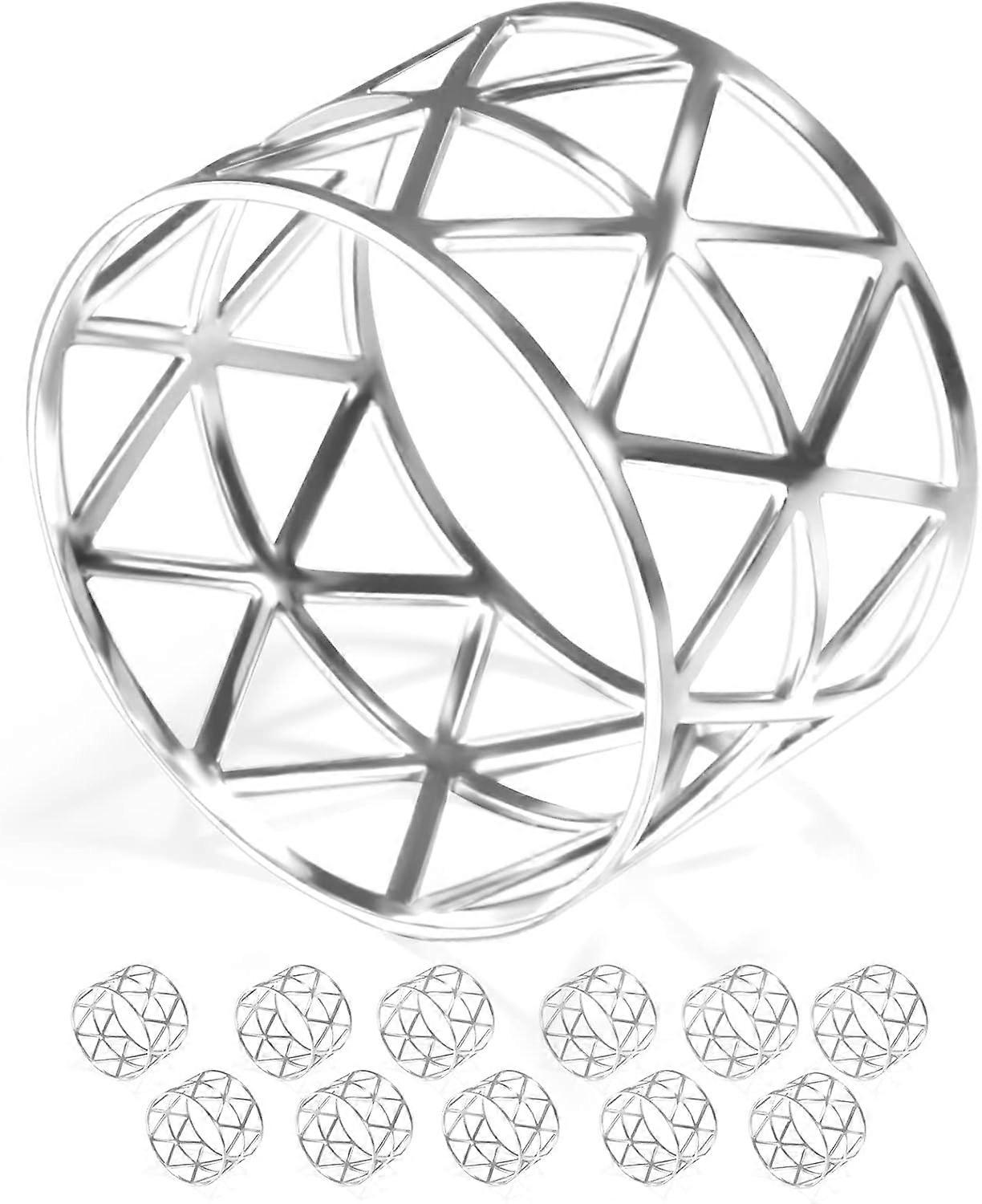 12-pack napkin ring holders with cutout design