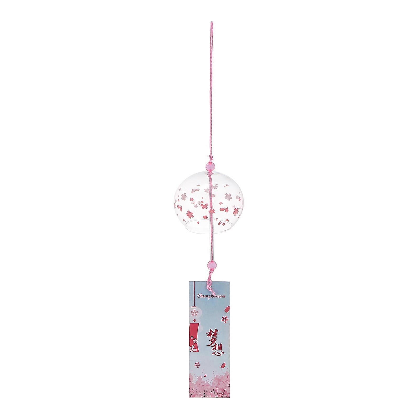 Wind Chime Hanging Decor Japanese Retro Style Glass Bell Shape For Home Decor Window Sound Producing 7x6cm 1Pc