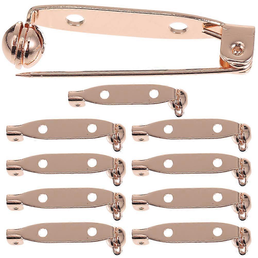 Brooch Backs for Crafting Pins Copper 10Pcs