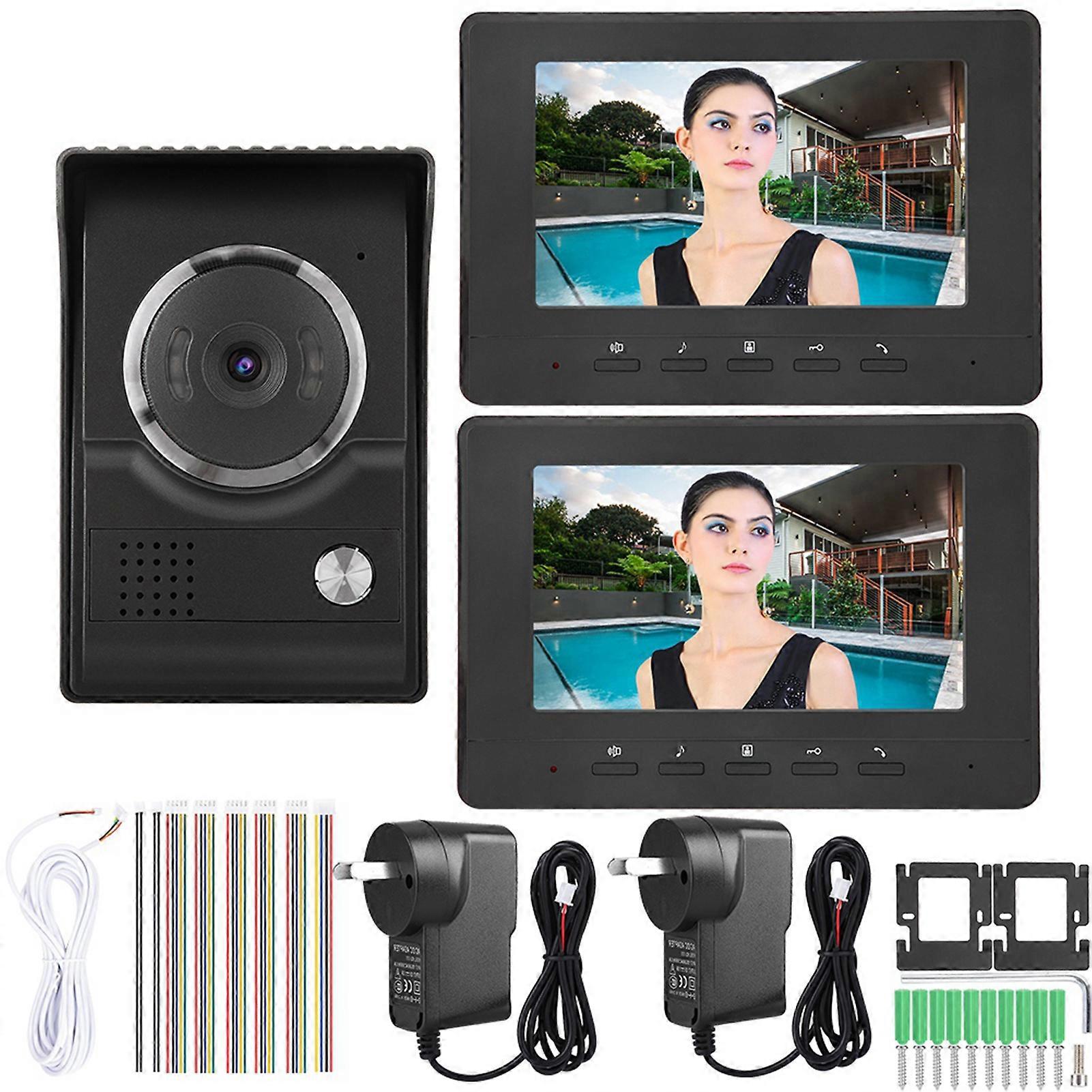 Video Intercom Voice Doorbells Two way Talk Home Doorbell Intercom Kit110-
