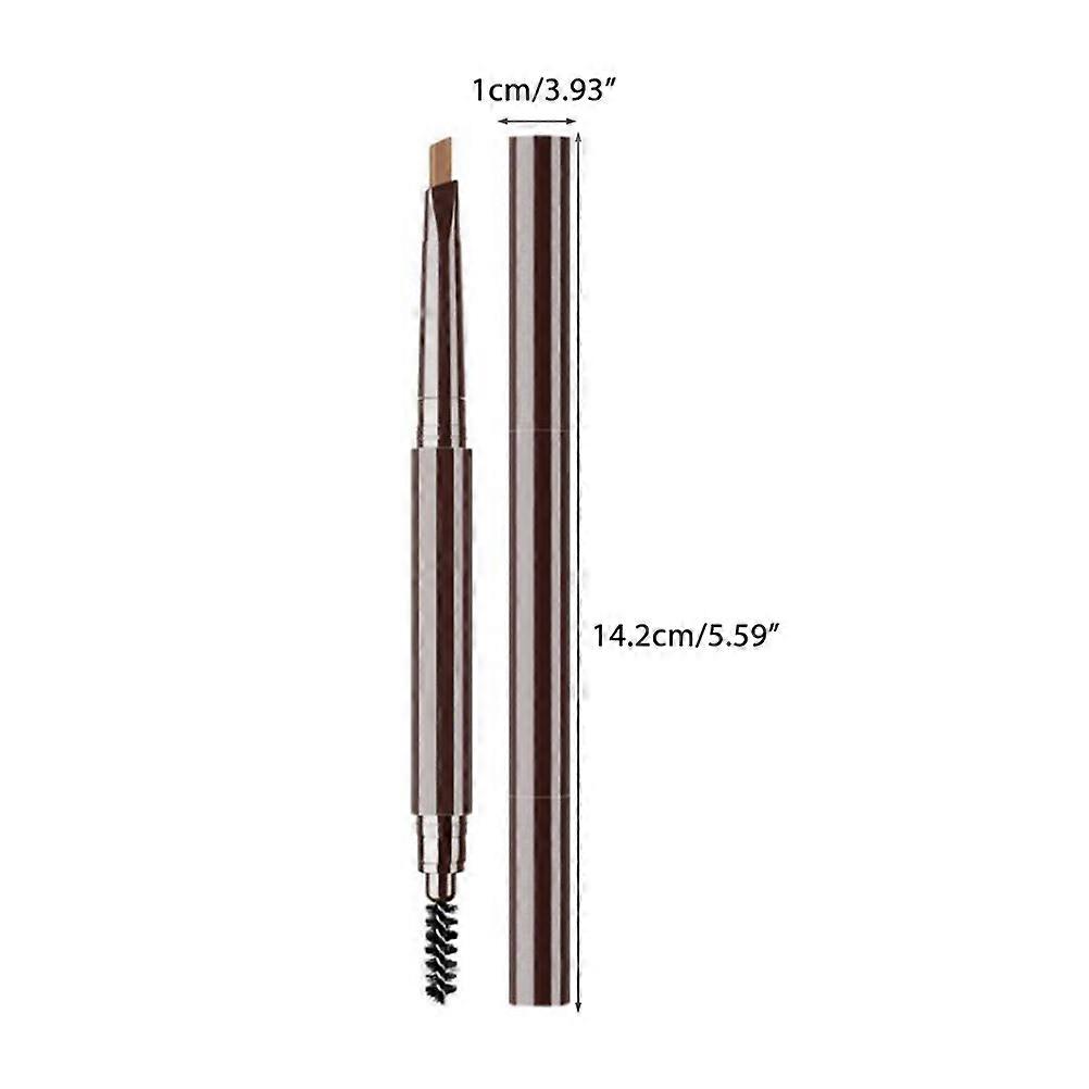 مكياج مزدوج الرأس التلقائي قلم الحواجب قلم الحواجب الطبيعي للماء دائم الحواجب القلم مع فرشاة الحاجب