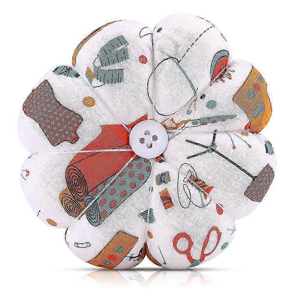 1 st Creative Pumpkin Fabric Synålar Pin-kudde med elastisk handledsrem
