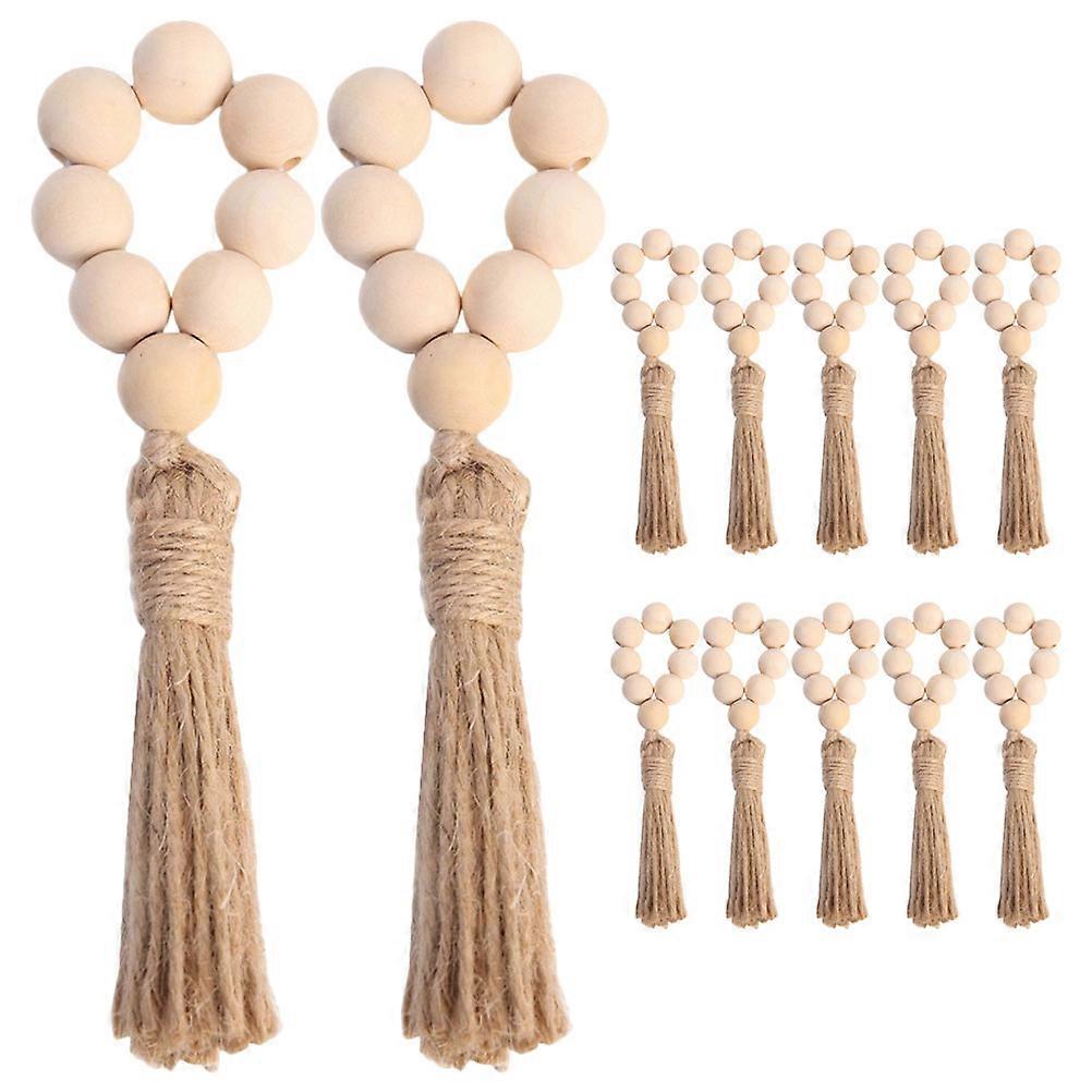 素朴な農家スタイルのナプキンは、宴会イベントのための円形の天然木の色を保持しています12個