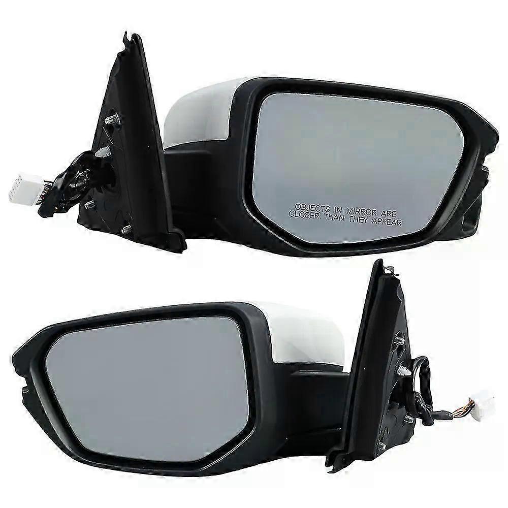 Rearview Mirror Assembly Fit For Honda Civic 2016 2017 2018-2021 US Version Pearl White Manual Folding Turn Signal Light Accessories