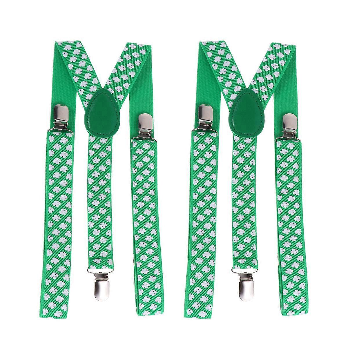 Work Suspenders Men Women 2.5cm Width Design Secure Hold 3 Clips 2Pcs