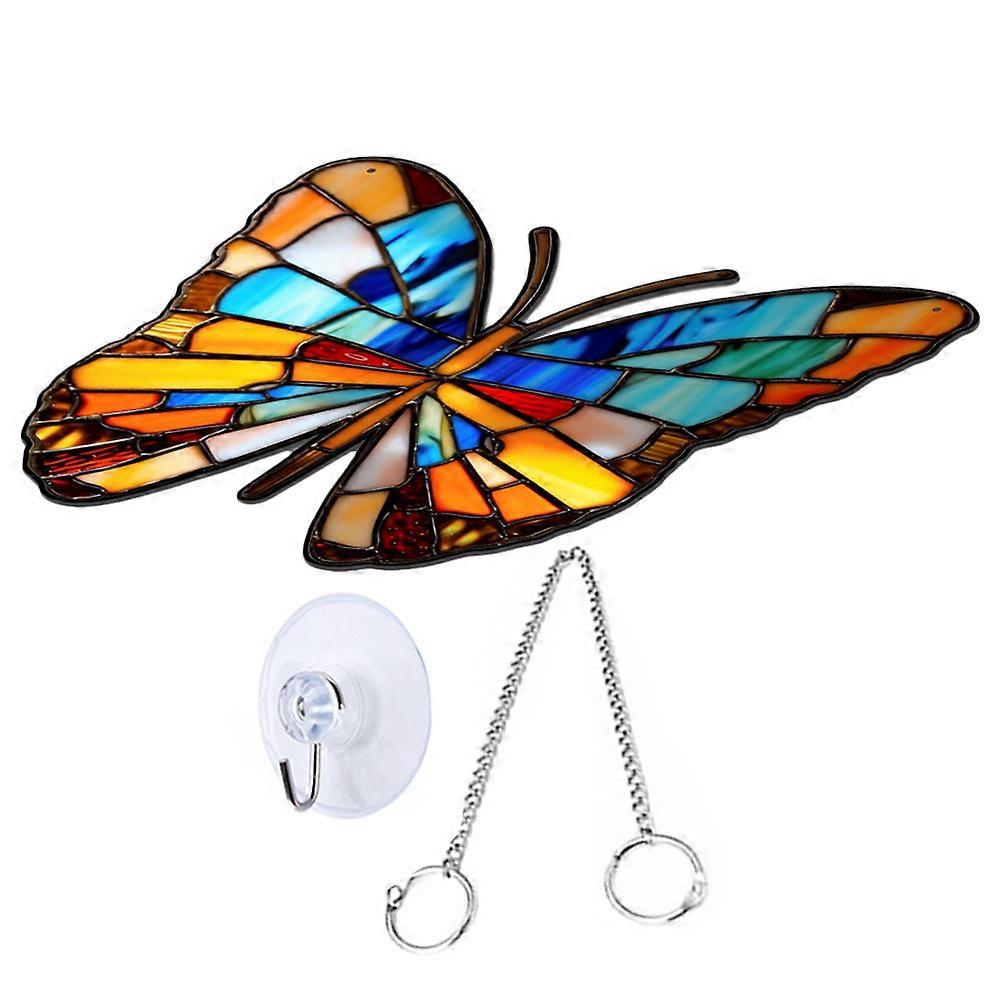 Halloween Butterfly Door Hanging Decor, Acrylic Chain Window Adornment with Suction Hook for Festive Atmosphere