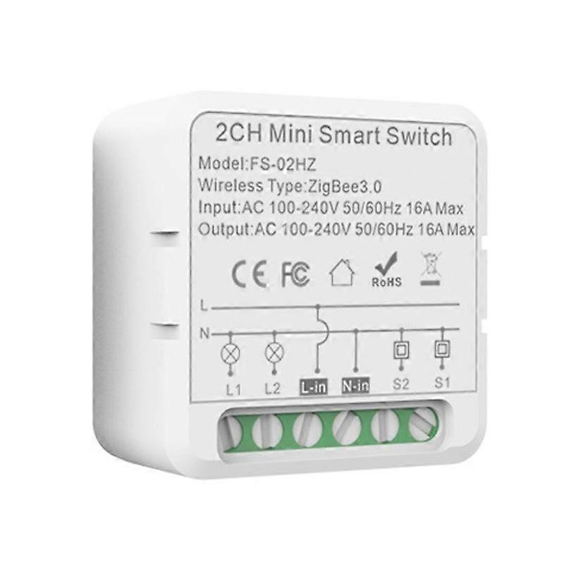 Smart Switch Voice Timer Switch FS-02HZ 2CH ZigBee 16A