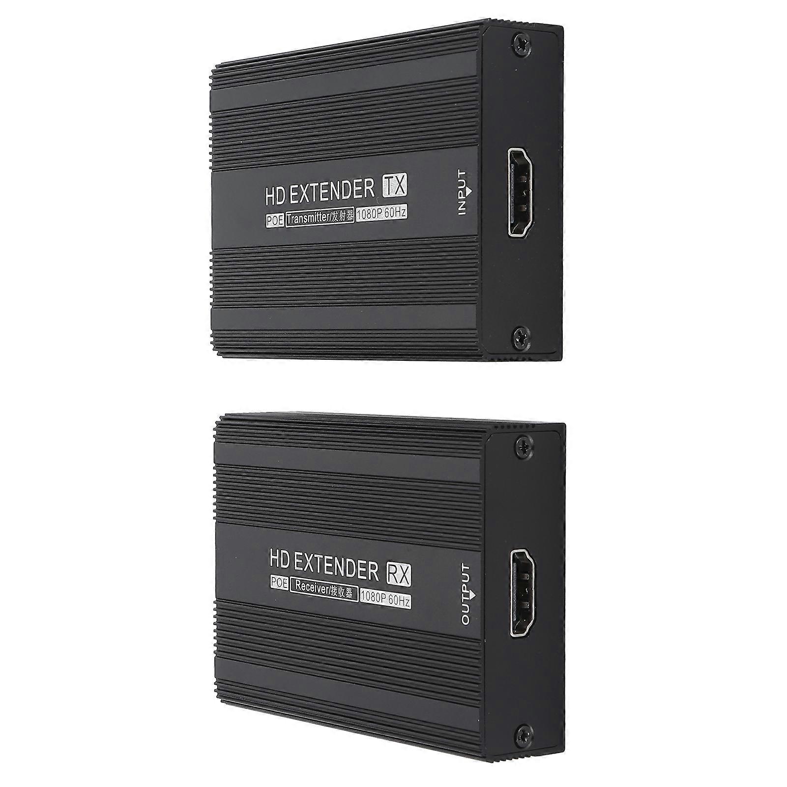 HD Multimedia Interface Extender 1080p POE 492ft Ethernet UK Plug