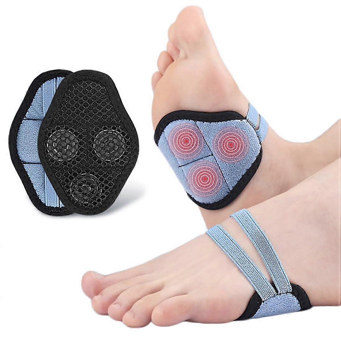Arch Support Sleeves with 3 Magnets for Flat Feet, High Arches, Heel Spurs - Soft Elastic Orthotic Brace Pads