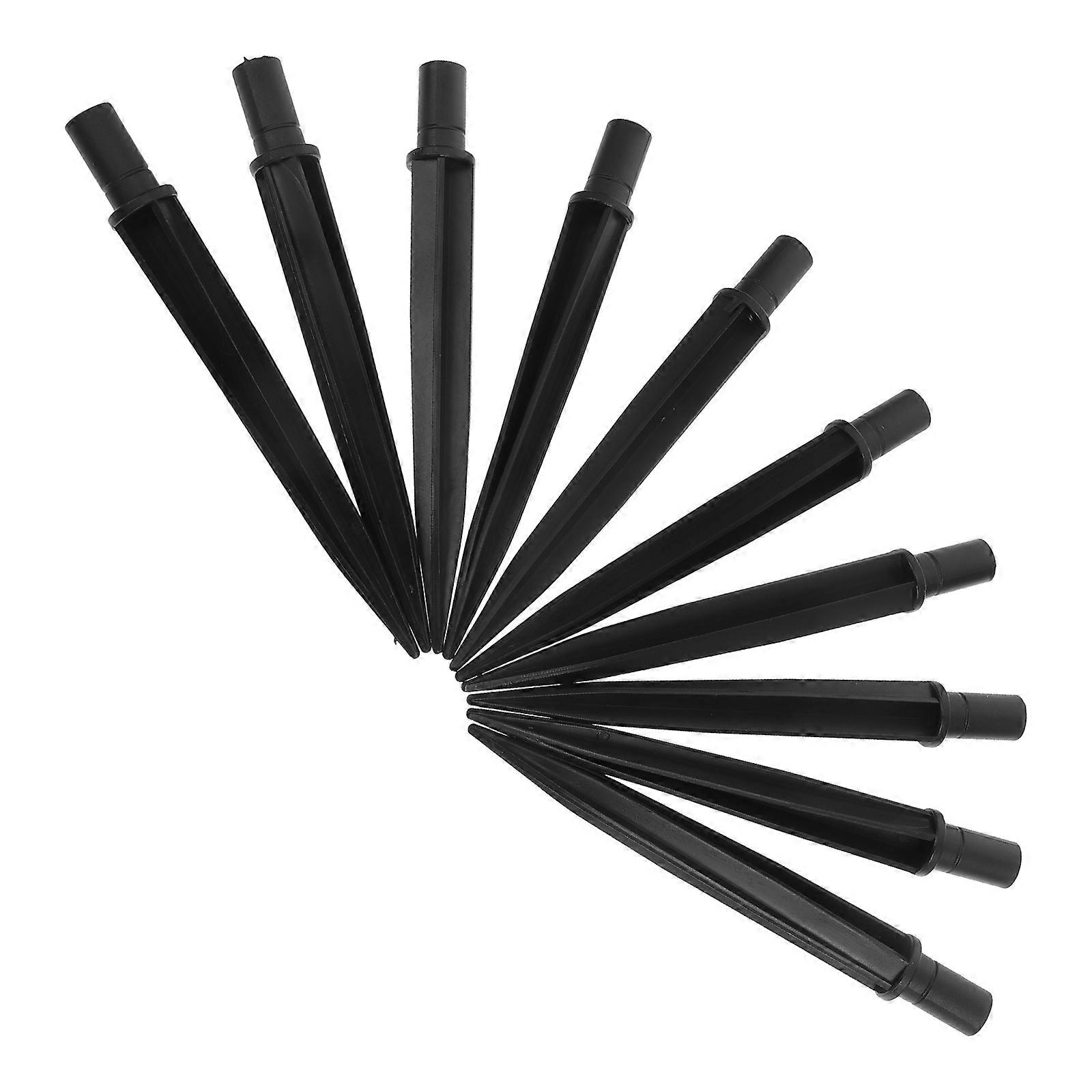 Black Plastic Garden Lamp Stakes for Solar Light Replacement 10Pcs Set