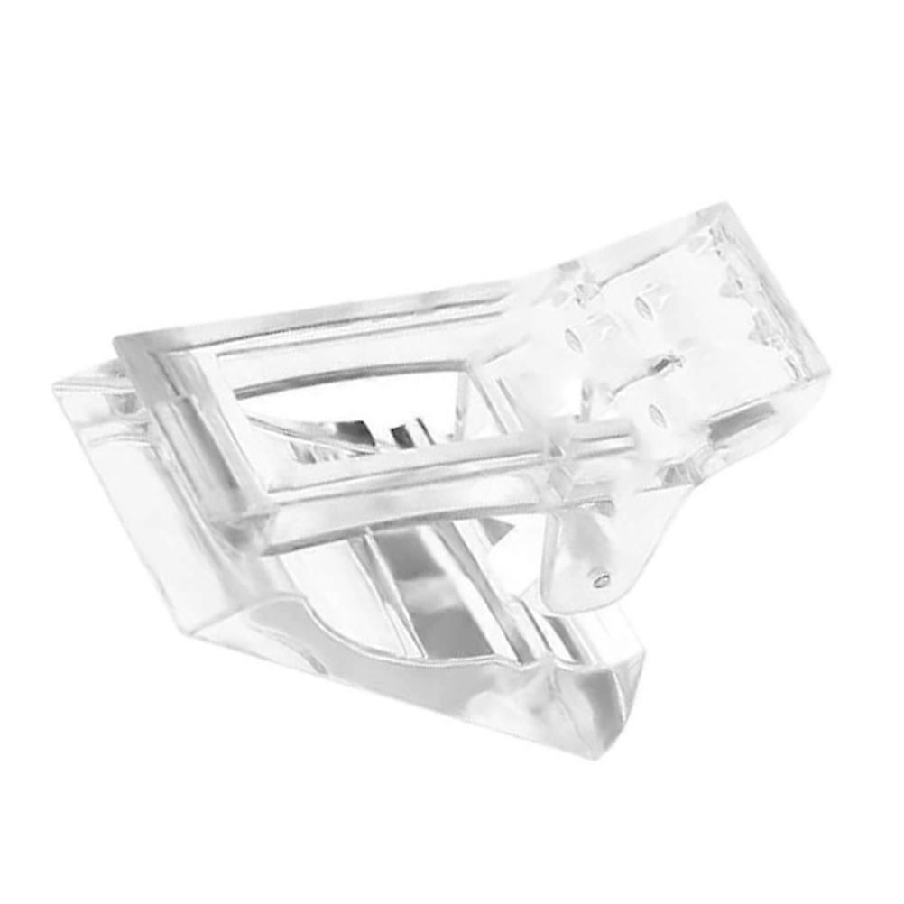 Nail Extension Builder Clamps Practical Nail Tips Clips For Home Use Transparent 30Pcs