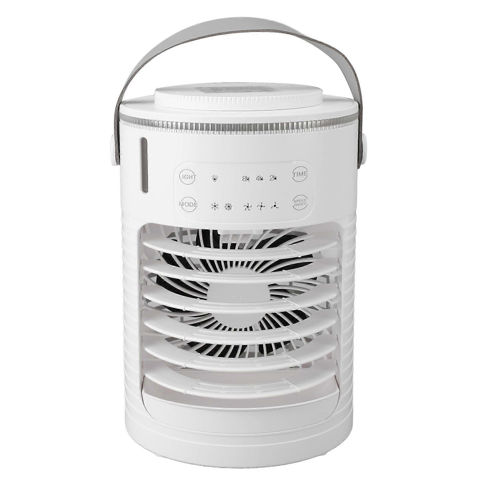 مروحة تكييف سطح المكتب 600 مل مروحة صغيرة محمولة 3 سرعات مع مؤقت ومرطب ضباب لمكتب المكتب وغرفة النوم