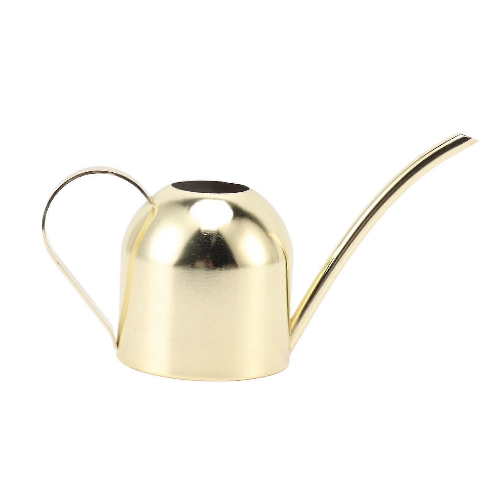 2025 Elegant Gold Watering Can, Stainless Steel Watering Can with Long Spout Precision for Compact Indoor Use, Suitable for Office Desk Plants, Window