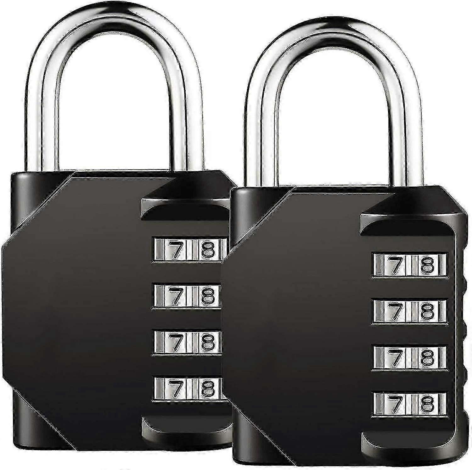 4-digit Combination Padlock, 2 Pack Code Padlock 4-digit Waterproof