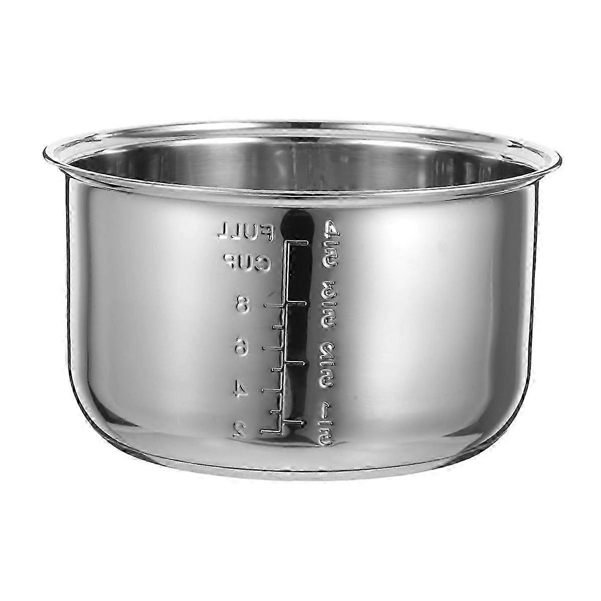 Universal innergryte i rustfritt stål 4L erstatning for riskoker elektrisk kokekare for de fleste merker