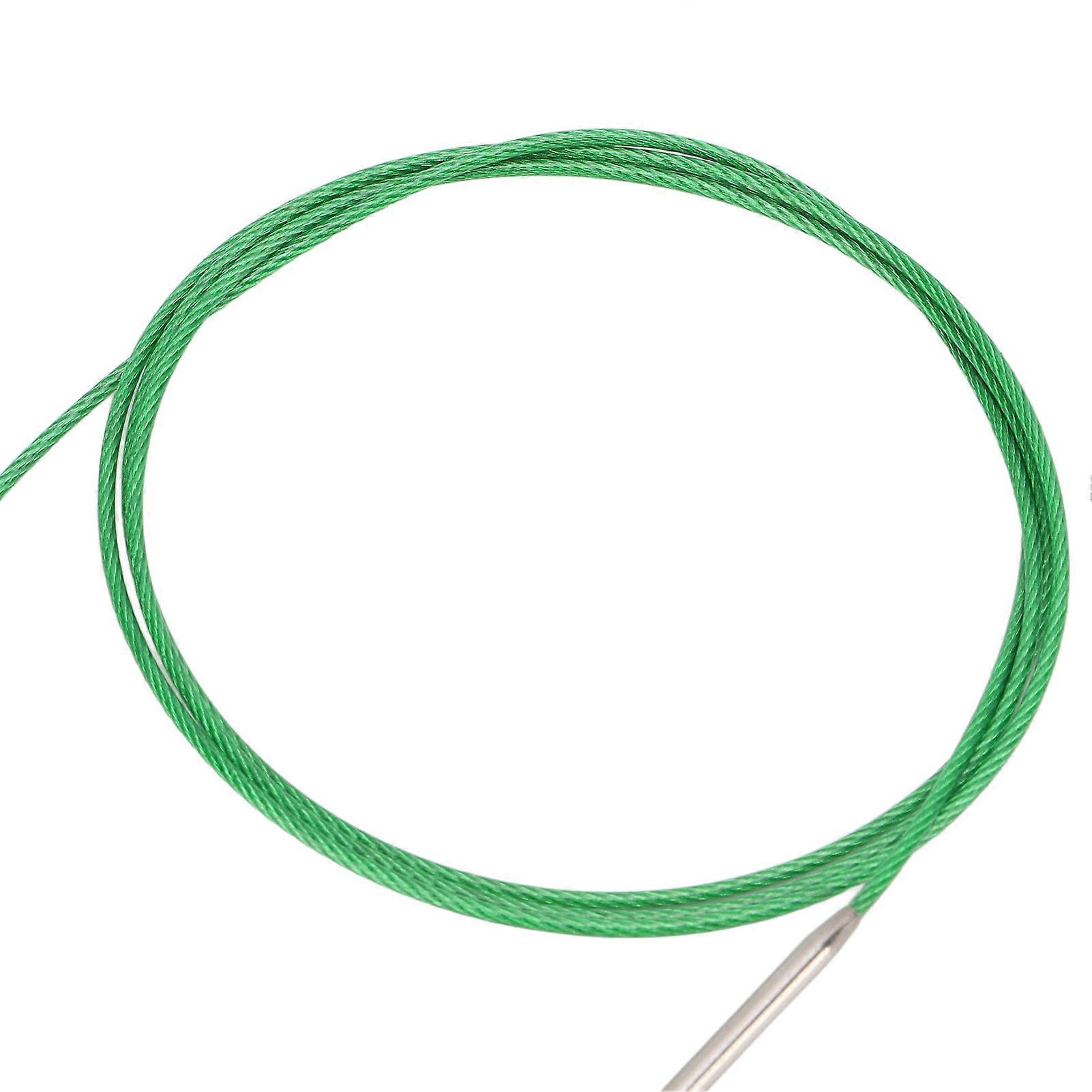 10pcs Circular Knitting Needle Multipurpose 100cm 39in  Length Ring Stainless Steel Sweater Thread Loop Needle Set