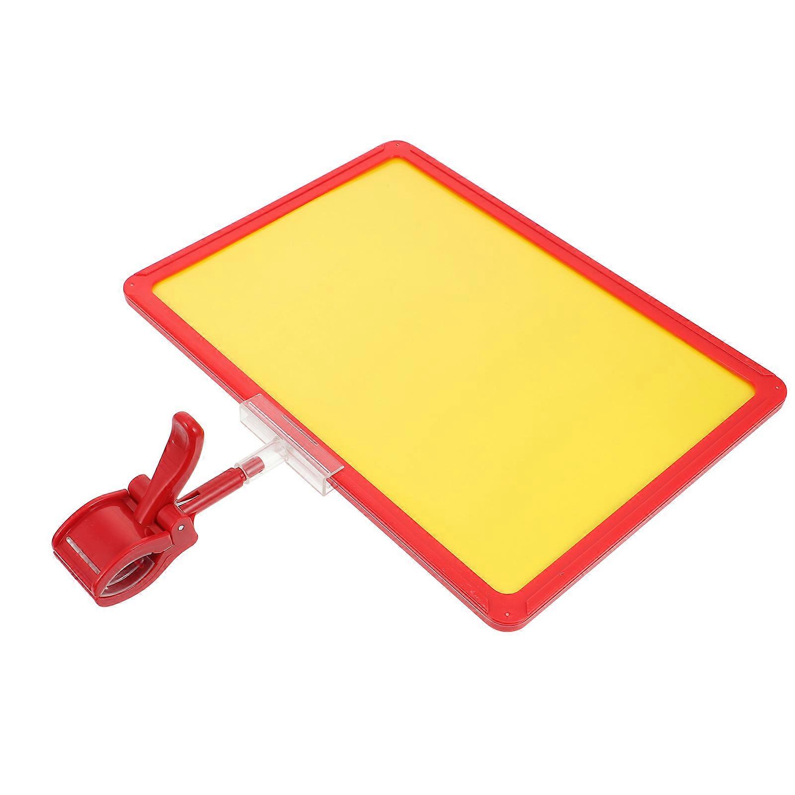 Supermarket Price Display Tag Board with Clip for A4 Size Made of ABS Material in Red Color