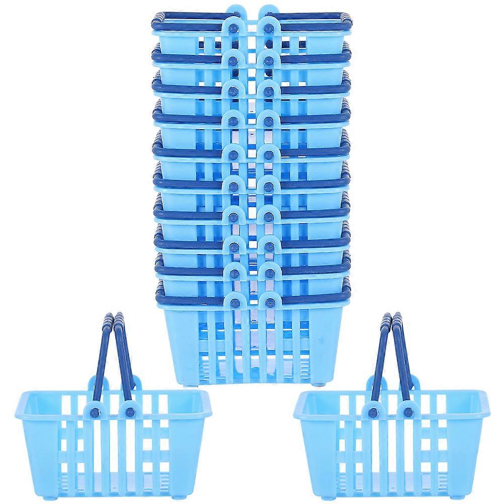 12Pcs Mini Shopping Basket Set for Kids Toy and Home Ornament