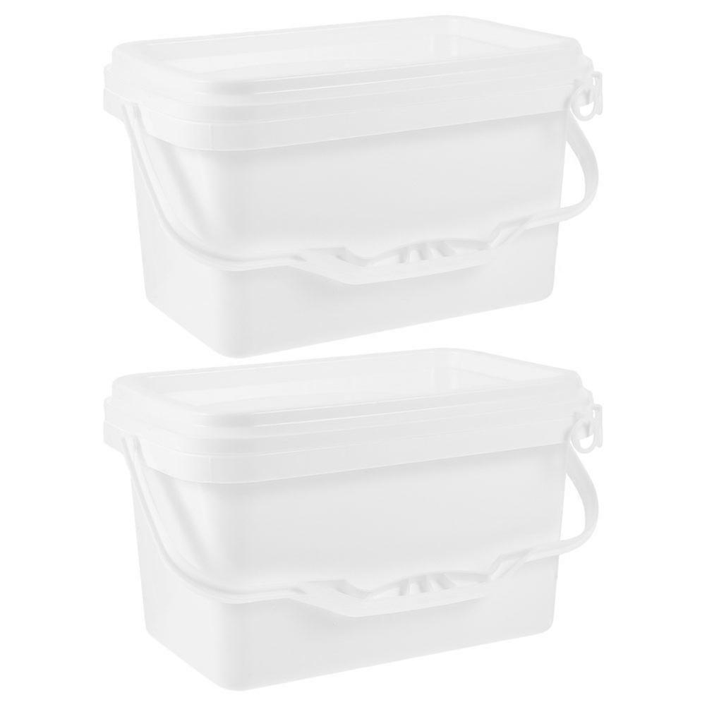 2pcs Portable Paint Storage Bucket with Lid and Handle for Oil Paint