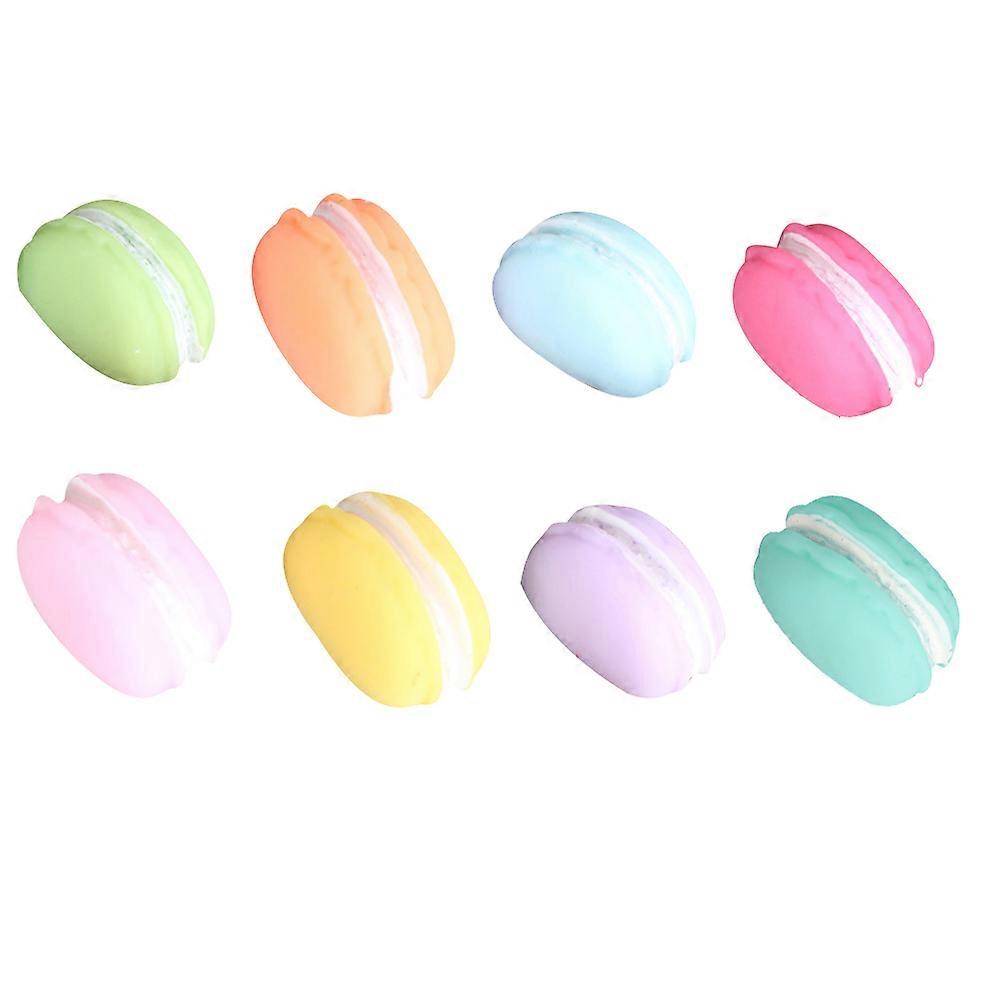 8pcs Macaron Cake Shape Fridge Magnet Sticker Resin Washing Machine Magnet Office Magnetic Sticker
