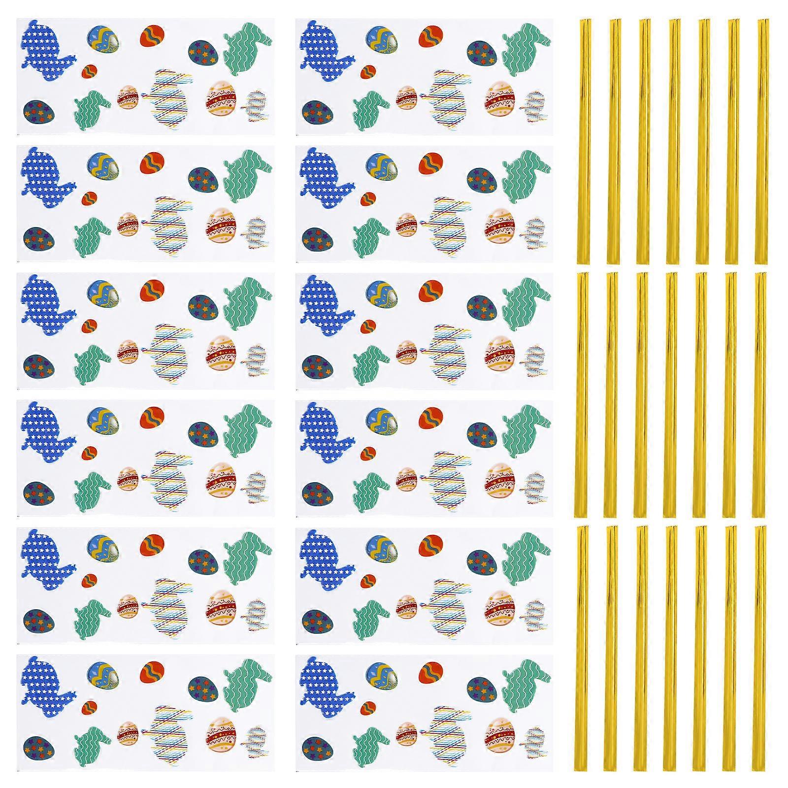 Easter Candy Bags for Packing Made of OPP Multi Color with Easter Theme Patterns 300 Pcs