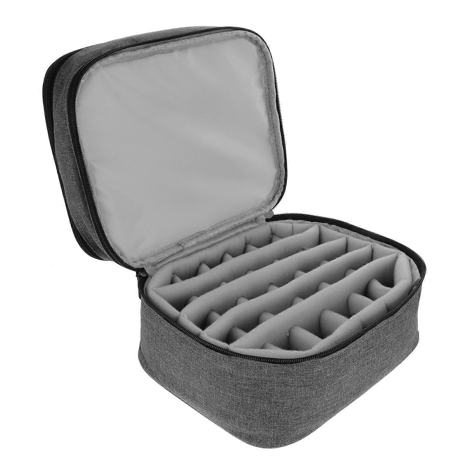 Multi-Compartment Toiletry Cosmetics Bag Practical Design Travel Outing 25x25cm Polyester Material 1Pack