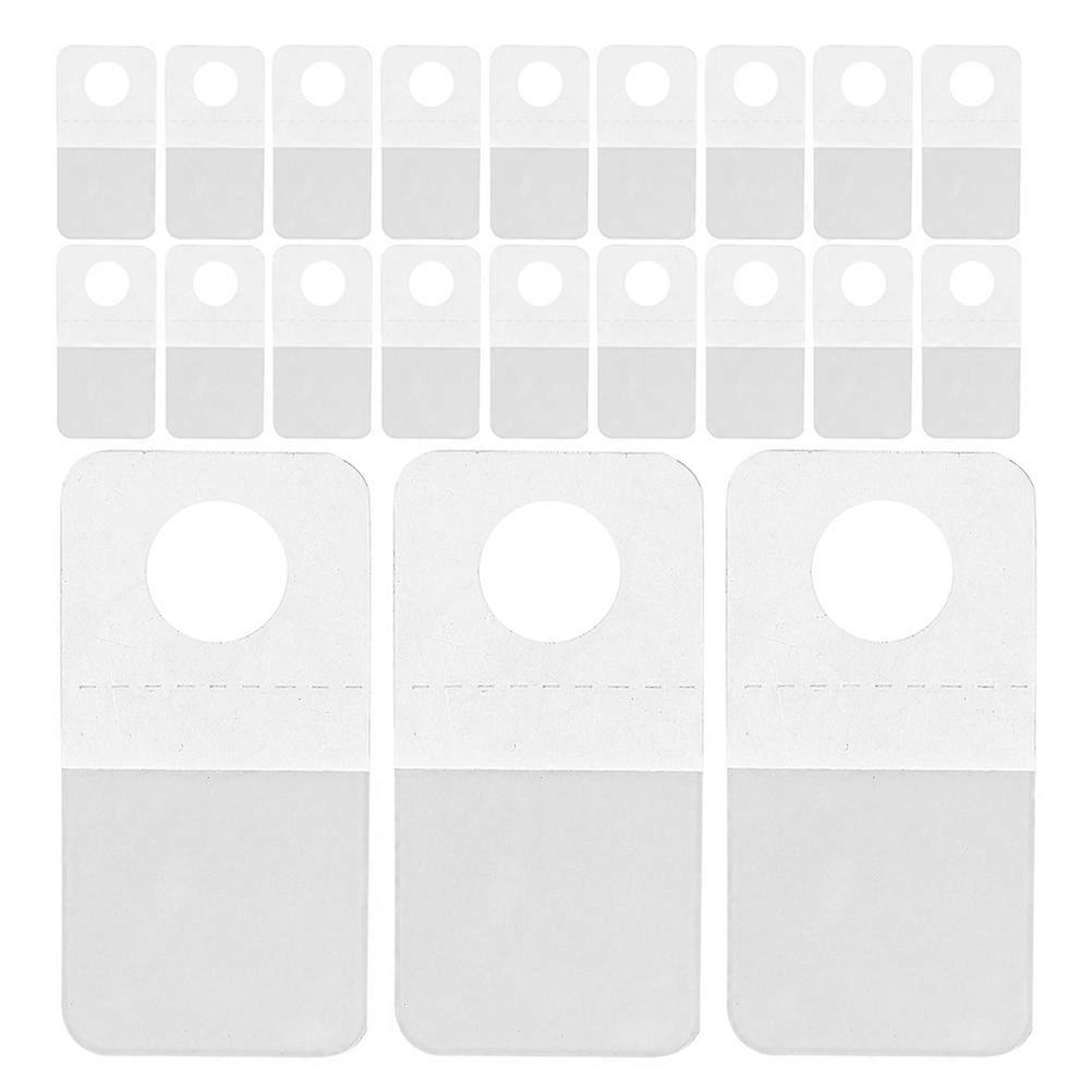 300PCS Clear Self Adhesive Sticky Tabs Plastic Hooks for Retail Display