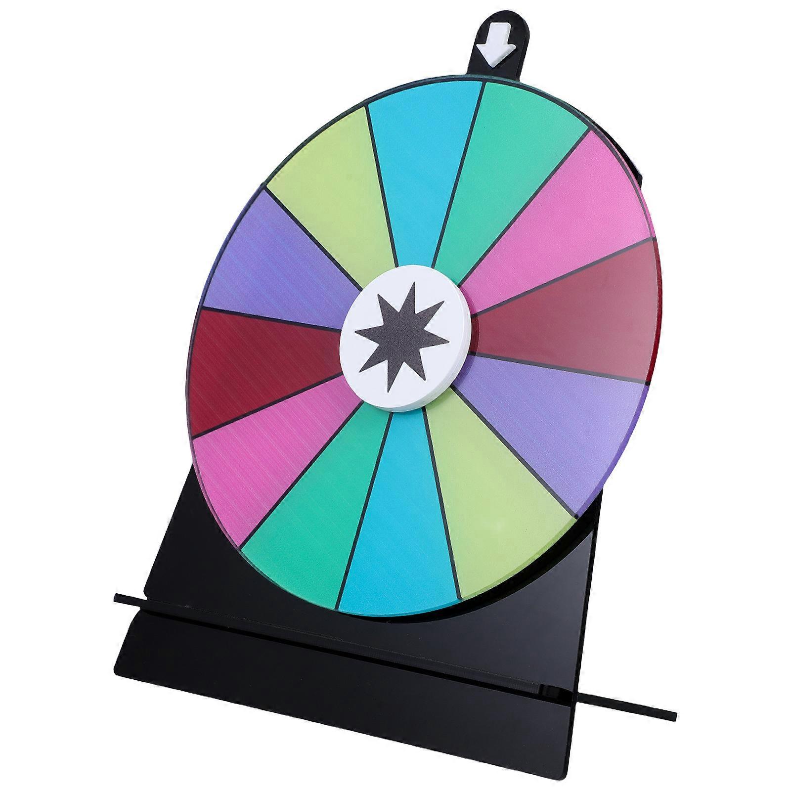Acrylic Dry Erase Roulette Wheel for Parties Multi Color Sturdy Material Easy to Operate 7.87 Inches