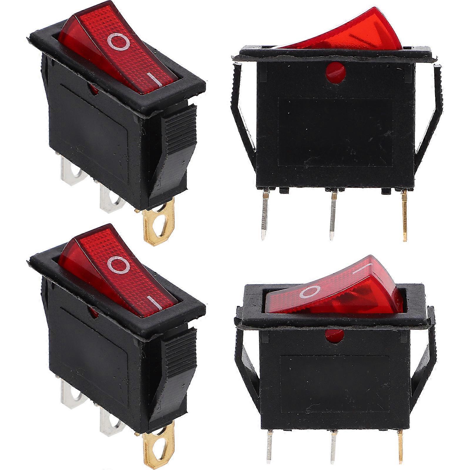 Toggle Switch Replacement Electric Frying Pan Toggle Switch Button Home Users 4.00X3.50X1.50CM Copper Plastic 4Set