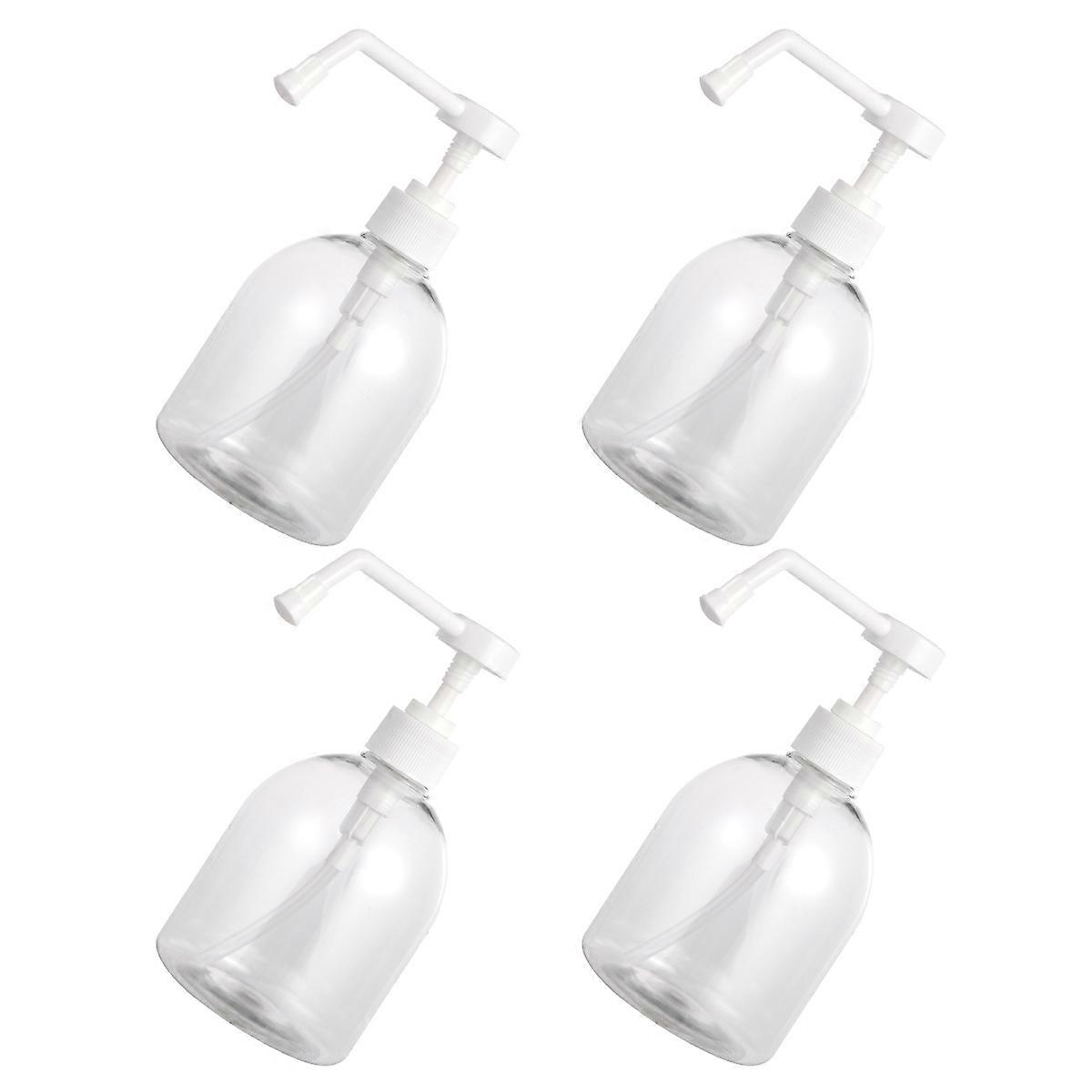Transparent Plastic Bottles for Storage Use Made from PP Safe Durable Hand Pressure Design 4pcs