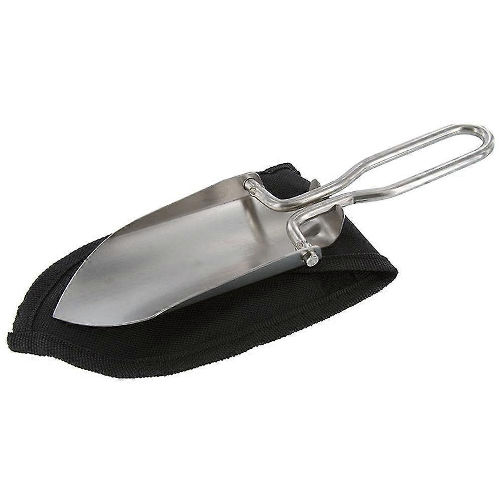 Haworths Stainless Steel Folding Trowel for Lightweight Gardening and Camping Comes in a Holster