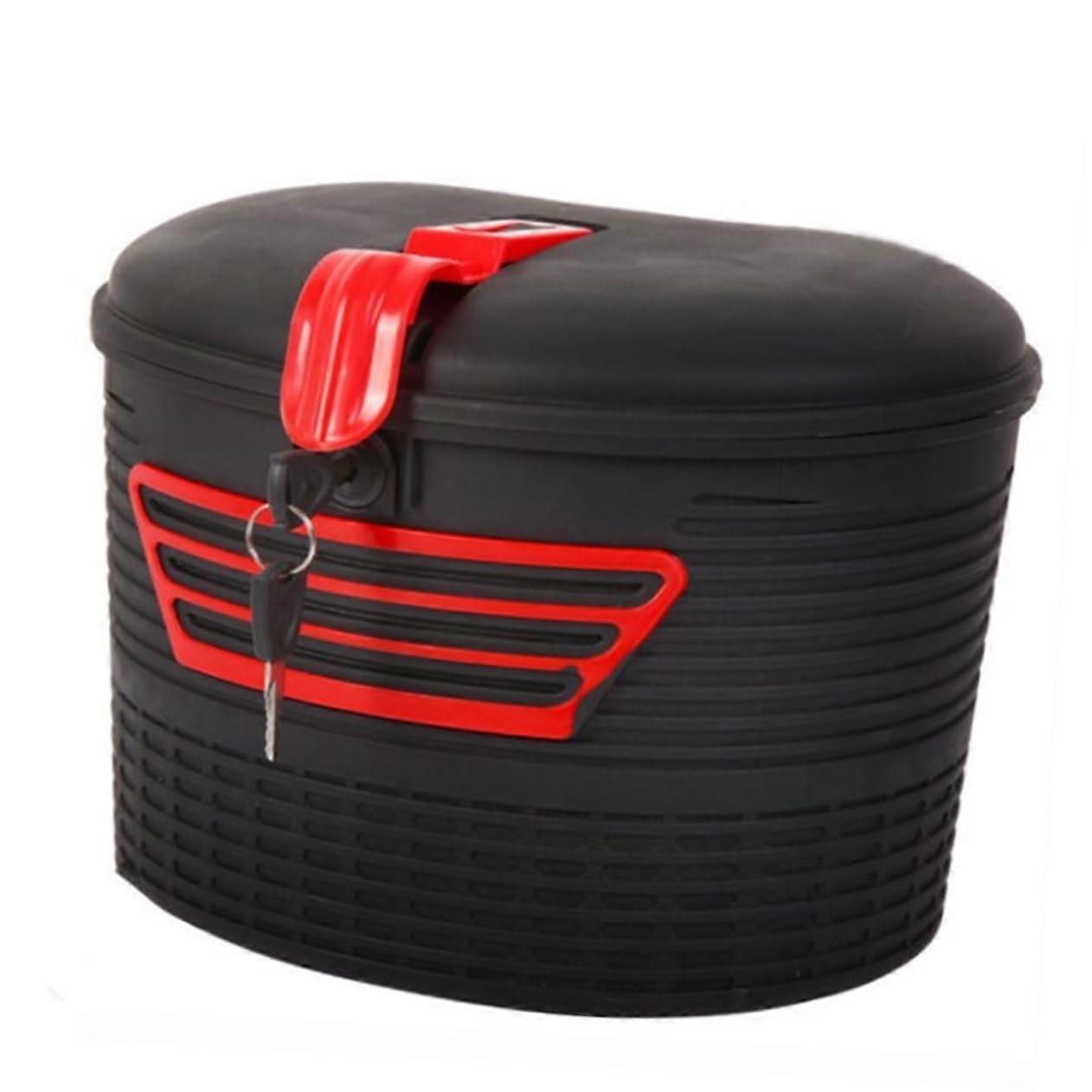 Foldable bicycle basket with lock, waterproof plastic for mountain bikes