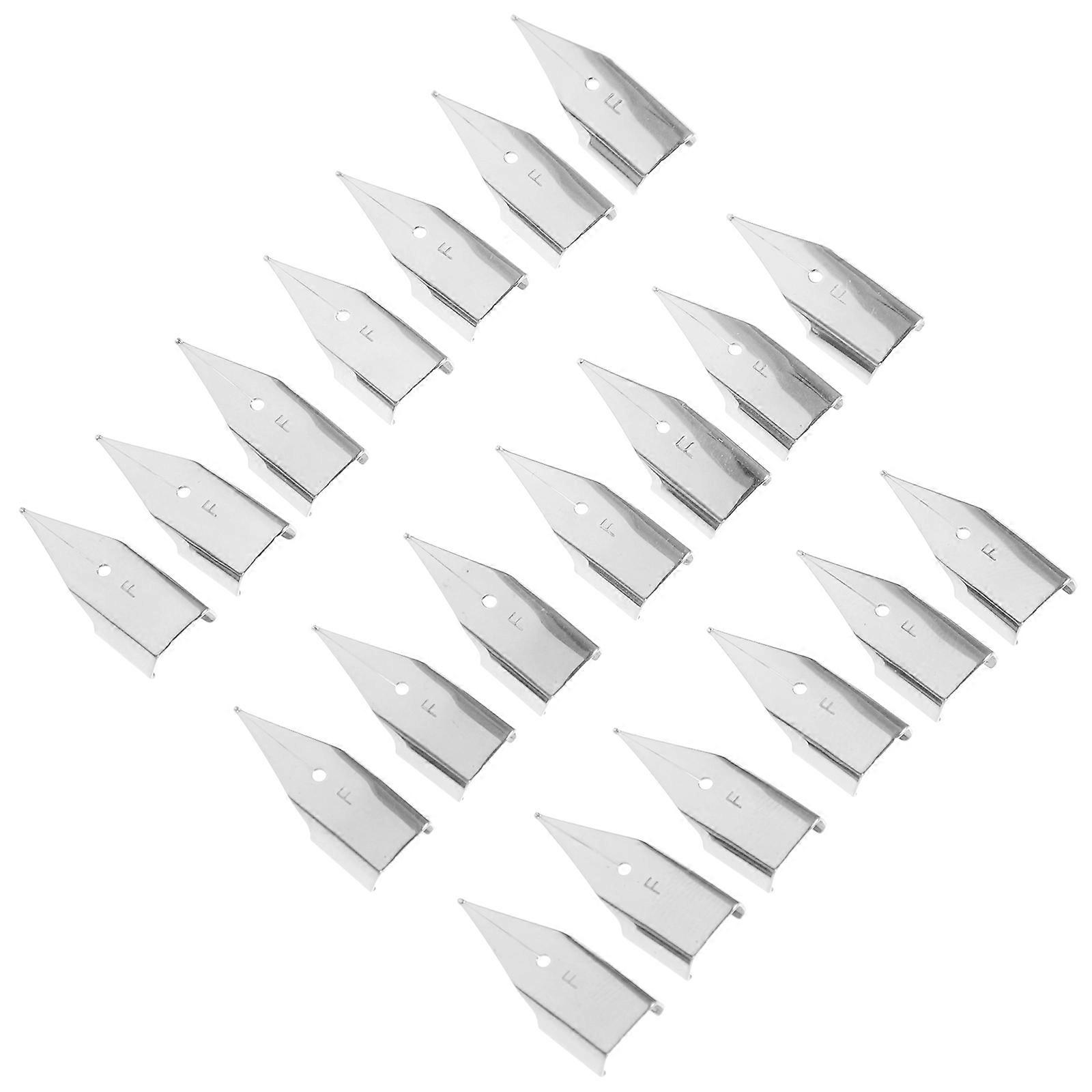Pen Nibs Replacement for Fountain Pens Simple and Practical Design 1.60X0.60X0.30CM 20Pcs Silver