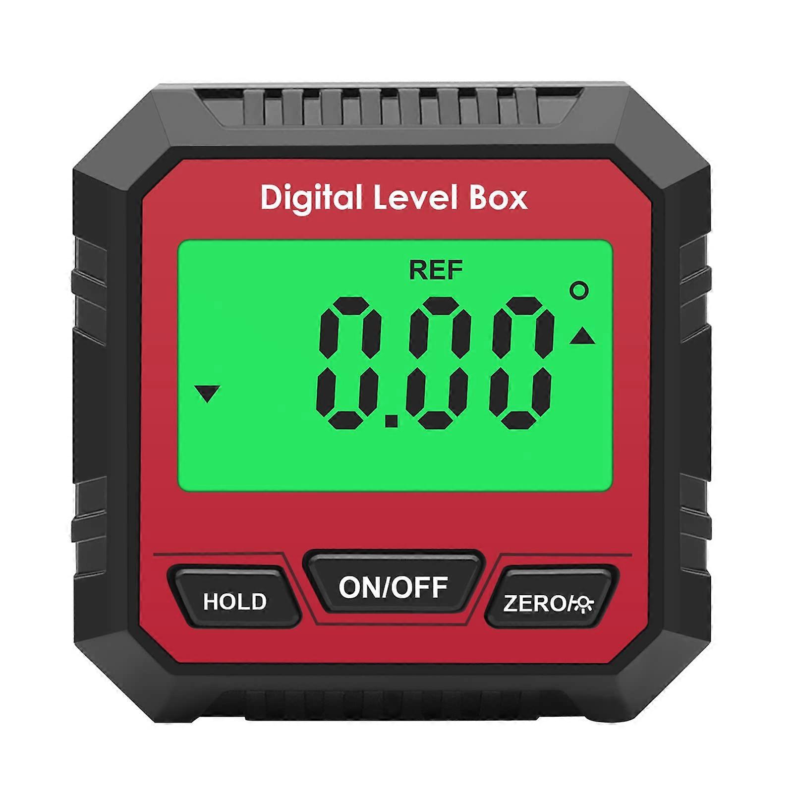 Digital Angle Finder Electronic Level 3in1 Protractor Inclinometer Angle Gauge Magnetic Level Box Red
