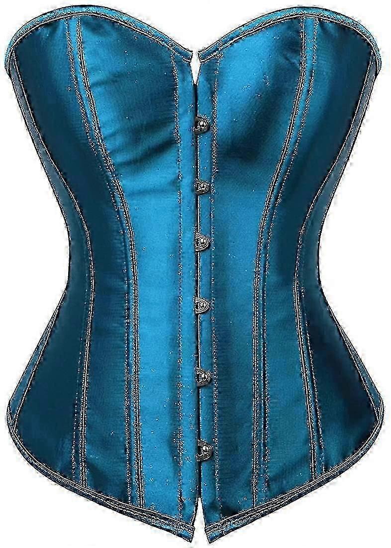 Women's Bustier Corset Top Sexy Lingerie Sets Black Satin Waist Cincher