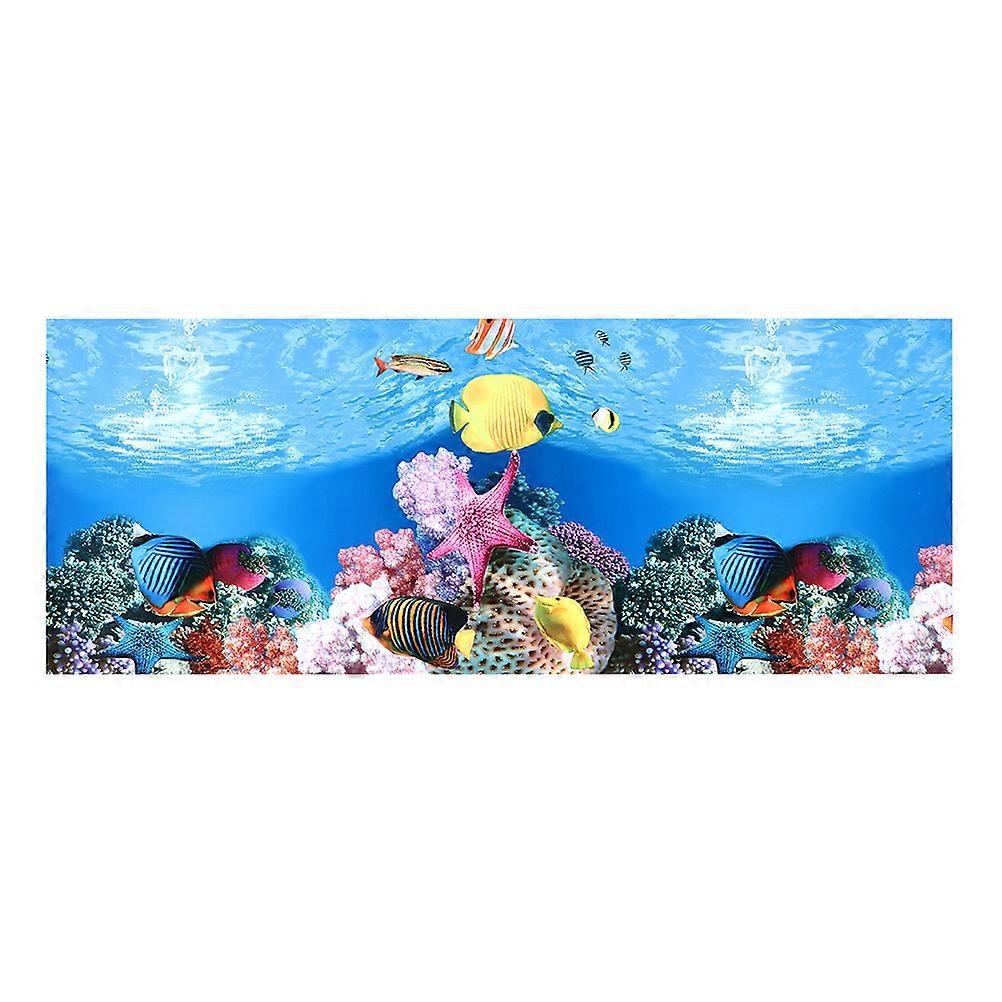 Fish Tank Background Paper Aquarium Decor Fades-Resistant Rectangular 1Pcs